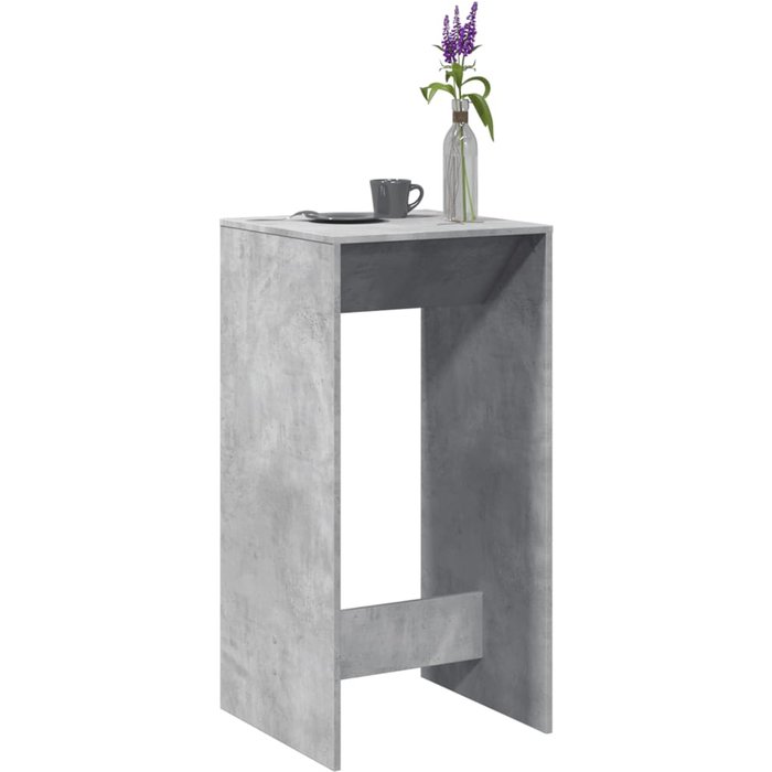 Mesa alta hormigón gris 51x50x103,5 cm madera contrachapada