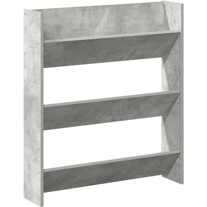 Zapatero de pared madera contrachapada gris hormigón 80x18x90cm - comfortxl