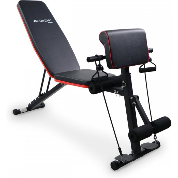 Banco de musculación con cintas de resistencia plegable ajustable máx. 120kg