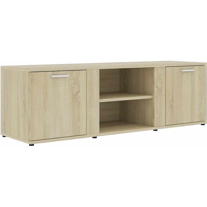 Mueble de tv madera contrachapada color roble 120x34x37 cm - comfortxl