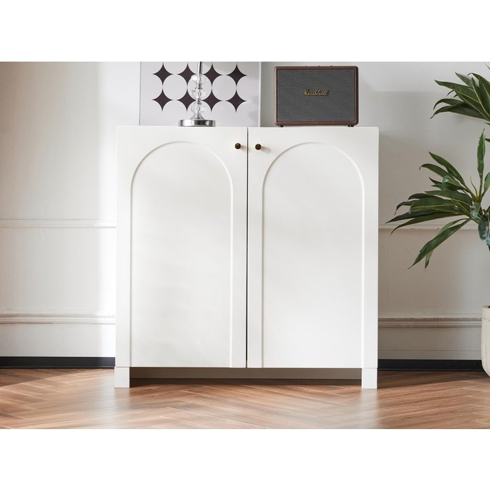 Aparador - 2 puertas con estantes ajustables - blanco