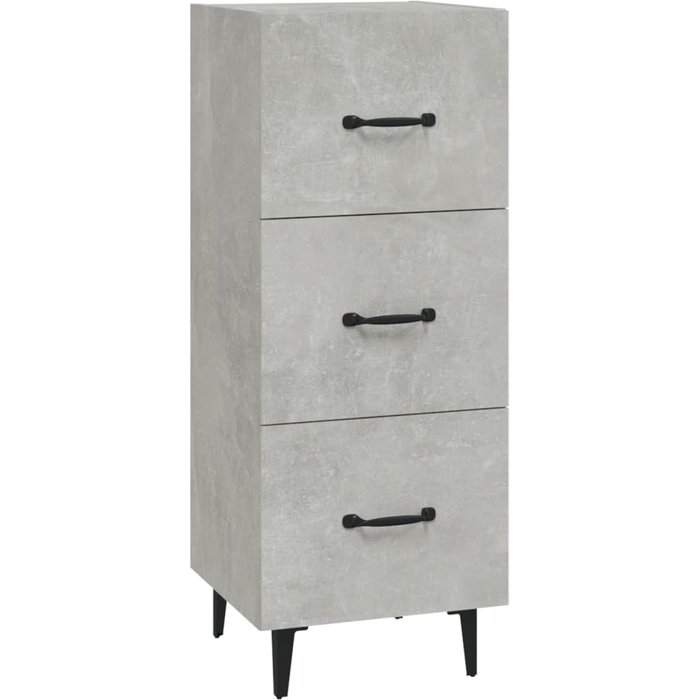 Aparador de contrachapado gris hormigón 34,5x34x90 cm - comfortxl