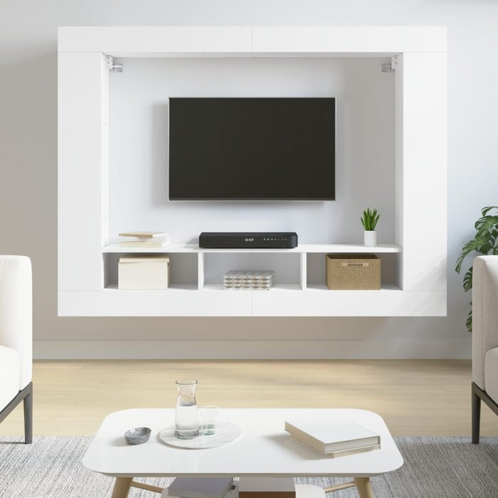 Mueble para tv madera de ingeniería blanco 152x22x113 cm