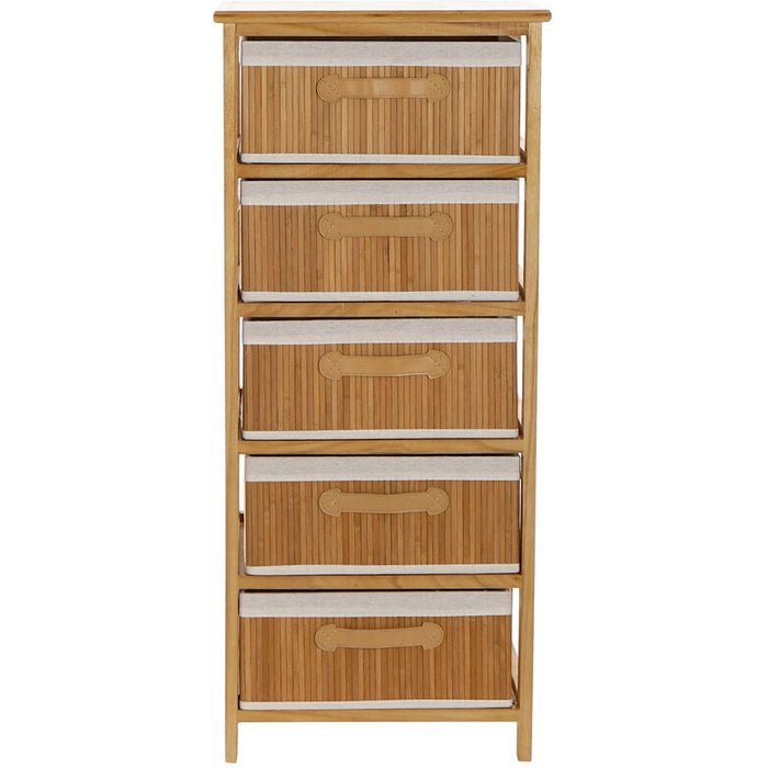 Cajonera dkd home decor natural bambú madera de paulonia 42 x 32 x 98 cm