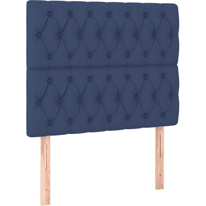Cabecero de cama - mueble cabecero azul 100x7x118/128 cm tela