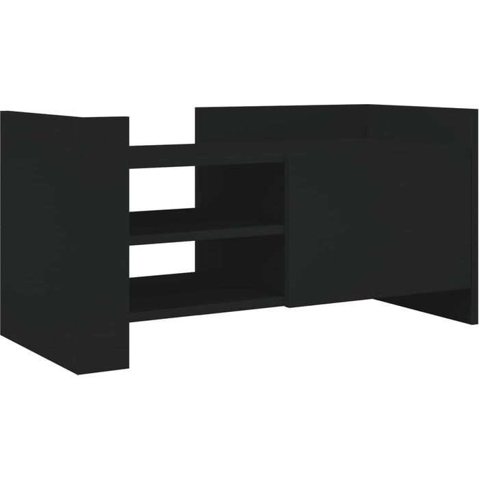 Mueble tv | mueble de salón madera de ingeniería negro 80x35x40 cm cfw31145