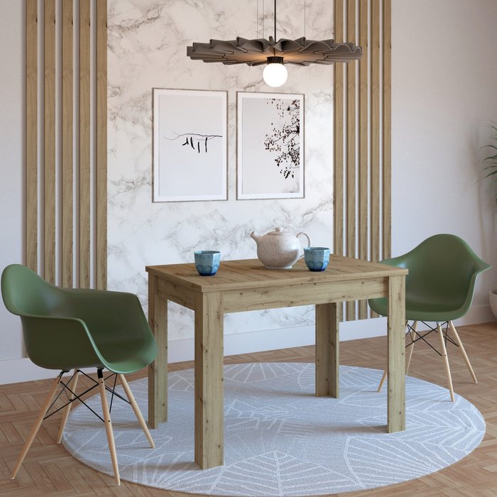 Mesa de cocina haaus zeta, roble artisan, 102 x 69 x 75 cm