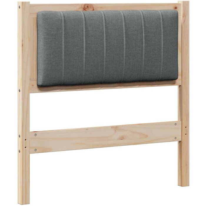 Cabecero cama - mueble cabecero tapizado marrón 75 cm madera de pino macizo