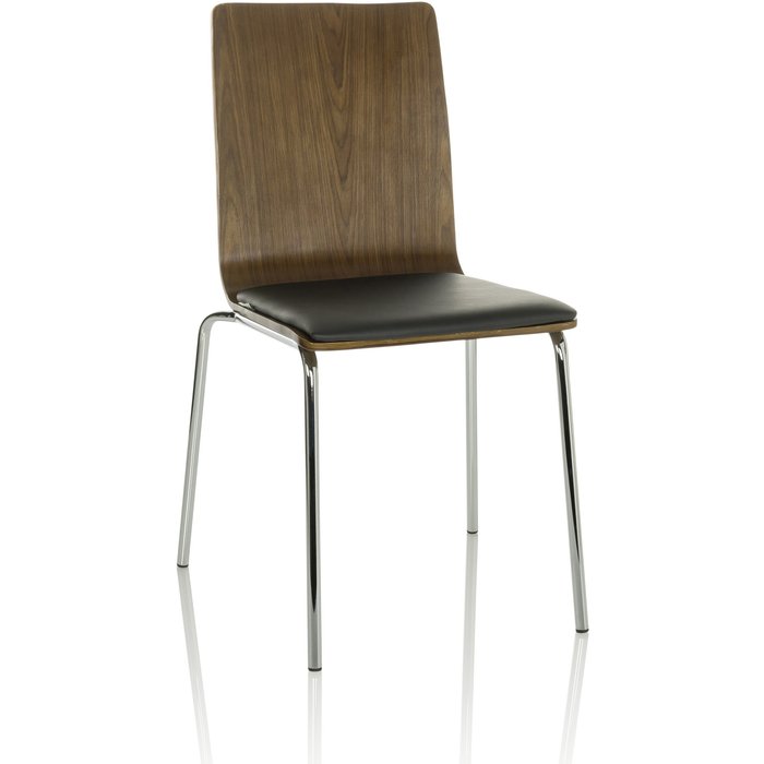 Silla de conferencia / silla para visitas peria negro / nogal hjh office