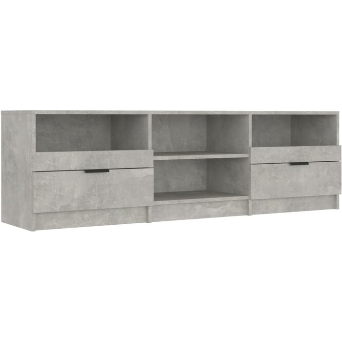 Mueble tv gris cemento 150x33,5x45 cm madera contrachapada