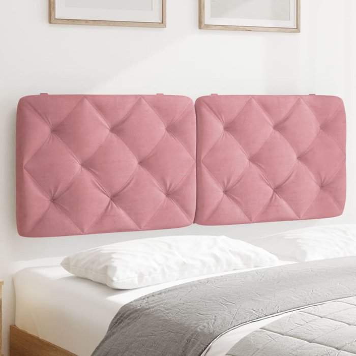 Maison exclusive - cabecero de cama acolchado terciopelo rosa 120 cm