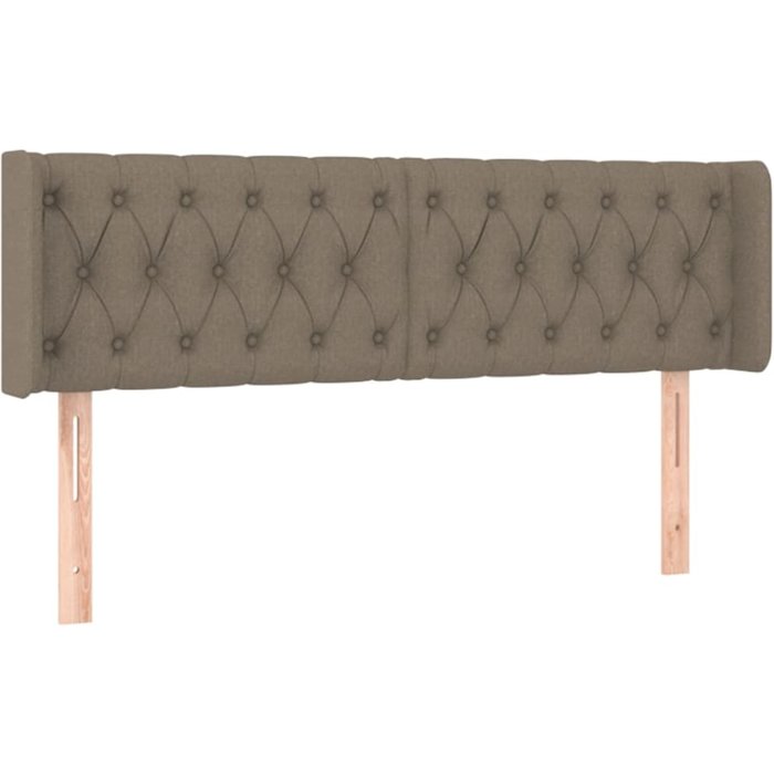 Cabecero cama - mueble cabecero de tela gris taupe 147x16x78/88 cm