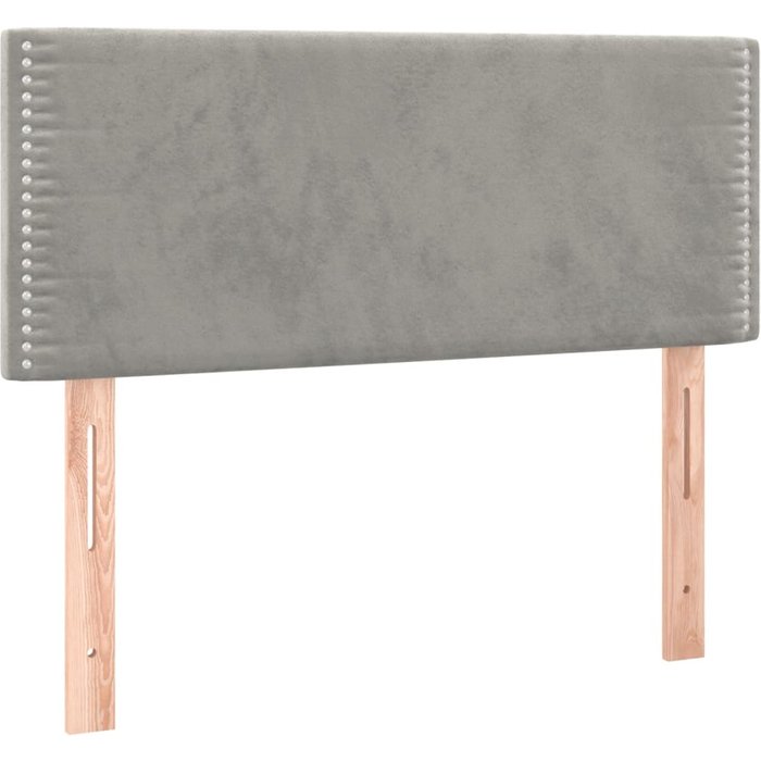 Cabecero cama - mueble cabecero de terciopelo gris claro 100x5x78/88 cm