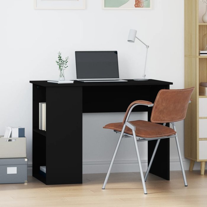 Maison exclusive - escritorio de madera contrachapada negro 100x55x75 cm