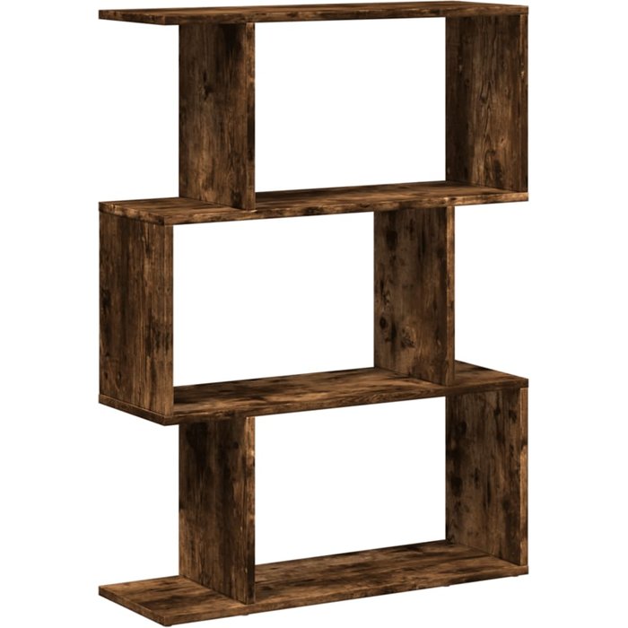 Librería divisora 3 niveles madera roble ahumado 70x24x97 cm – comfortxl