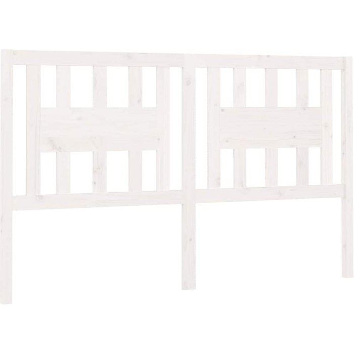 Cabecero cama - mueble cabecero madera maciza de pino blanco 146x4x100 cm