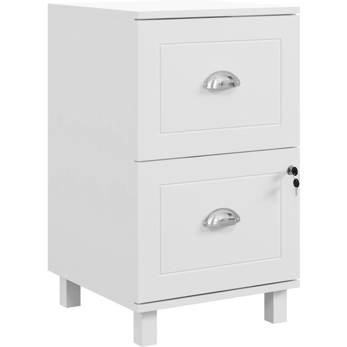 Cajonera de oficina homcom mdf blanco 40x41.5x67.5 cm 924-094v80wt