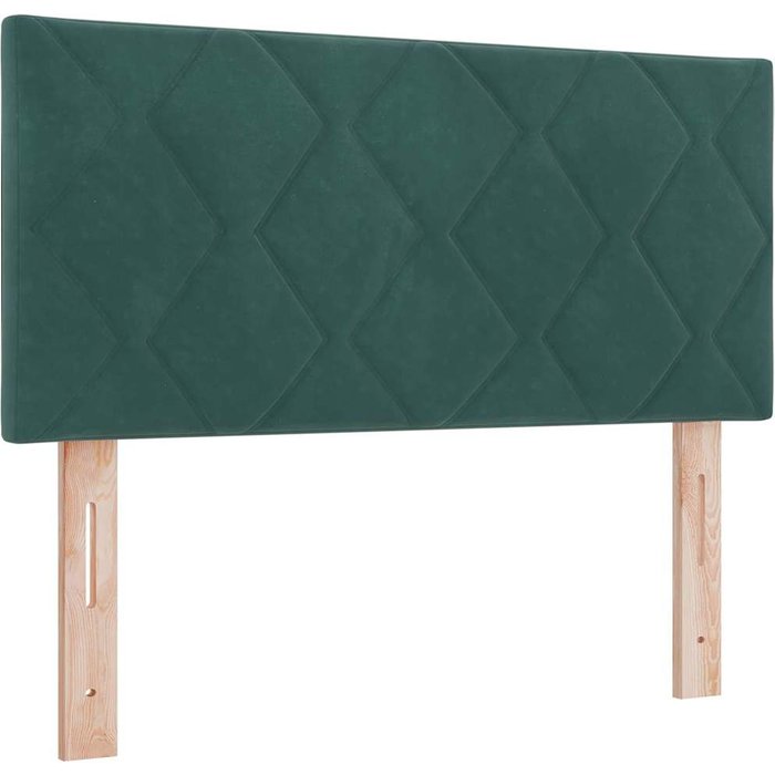 Cabecero cama - mueble cabecero led verde oscuro 90 cm terciopelo