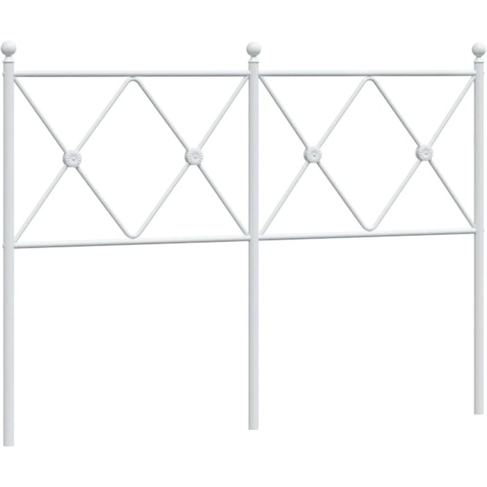 Cabecero,panel de cabecera,decoración de pared de metal blanco 120 cm cfw38351