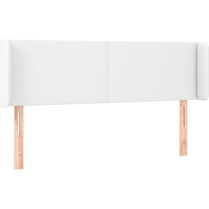 Cabecero cama - mueble cabecero de cuero sintético blanco 147x16x78/88 cm