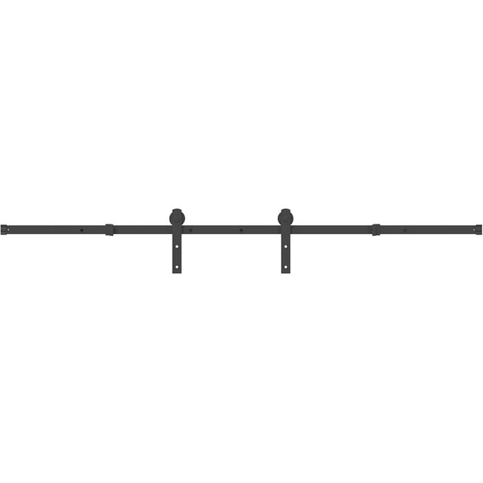 Kit de herrajes para puertas correderas acero negro 213,5 cm cfw78551