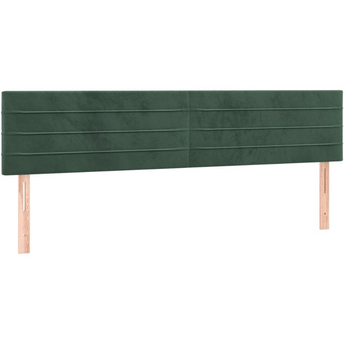 Cabeceros 2 unidades de terciopelo verde oscuro 90x5x78/88 cm - comfortxl