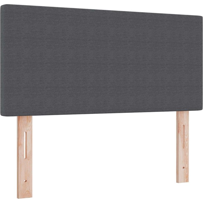 Cabecero cama - mueble cabecero led con tiras led gris oscuro 90 cm tela de pana