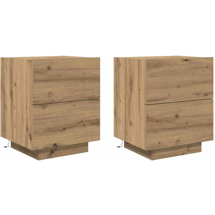 Armario de noche 2 pcs roble artesanal 45 x 40 x 55 cm