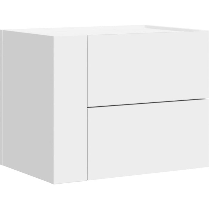 Mesita de noche,mesilla de noche de pared blanco 45x30x35 cm cfw388174