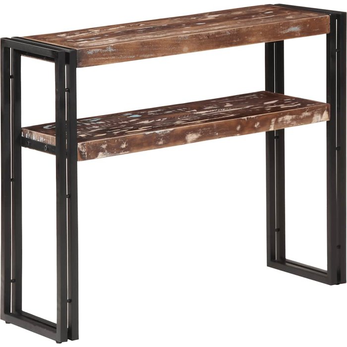 Mesa consola de 90x30x75 cm. madera maciza reciclada.