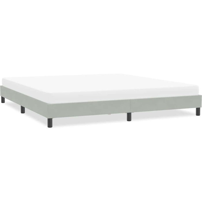 Vidaxl estructura de cama sin colchón terciopelo gris claro 200x210 cm