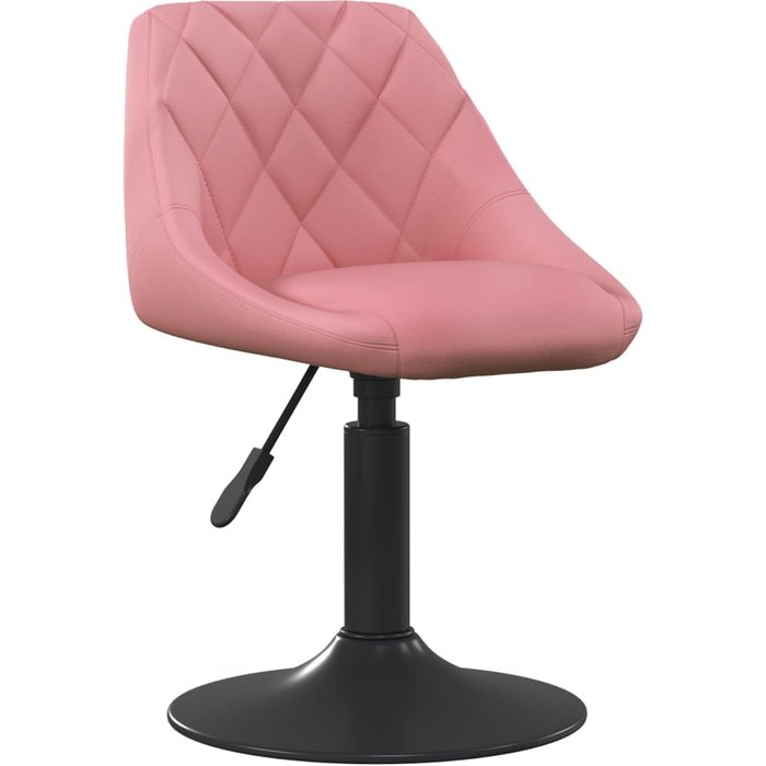 Silla de comedor de terciopelo rosa