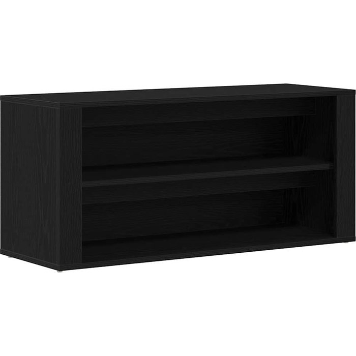 Banco zapatero roble negro 100x35x45 cm madera de ingeniería - comfortxl