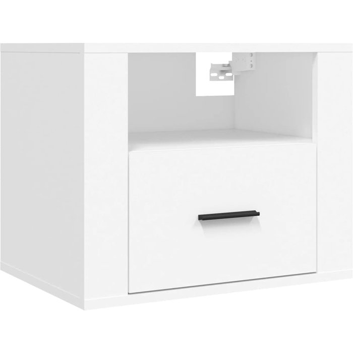 Mesita de noche de pared blanco 50x36x40 cm