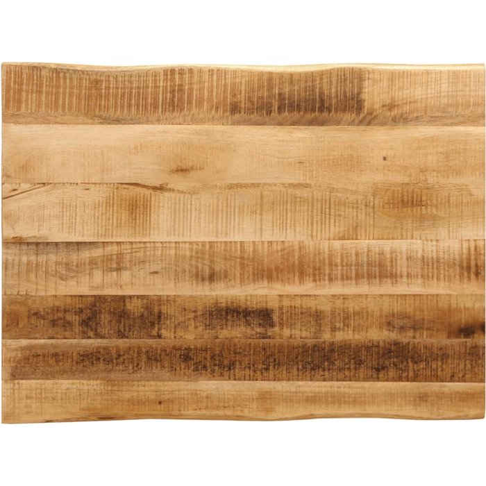 Tablero de mesa de madera de mango natural con borde irregular, 80x60x3,8 cm