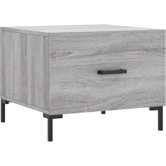 Mesa de centro sonoma de contrachapado gris 50x50x40 cm - comfortxl