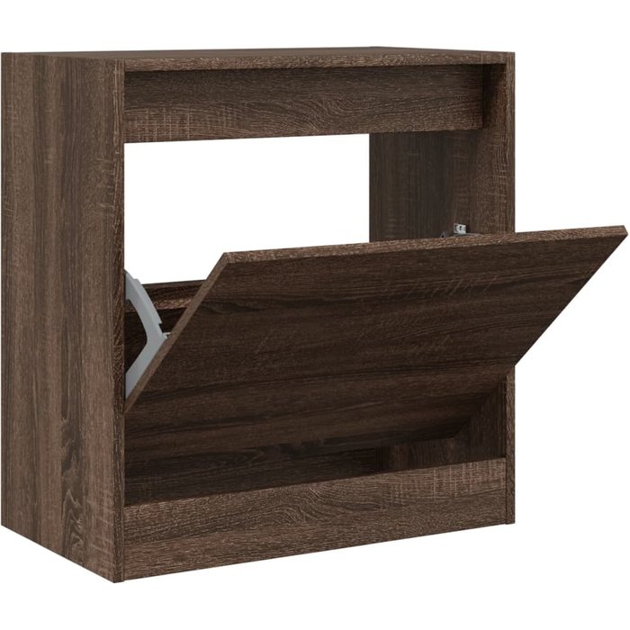 Zapatero en madera laminada, roble marrón, 60x34x63,5 cm - comfortxl
