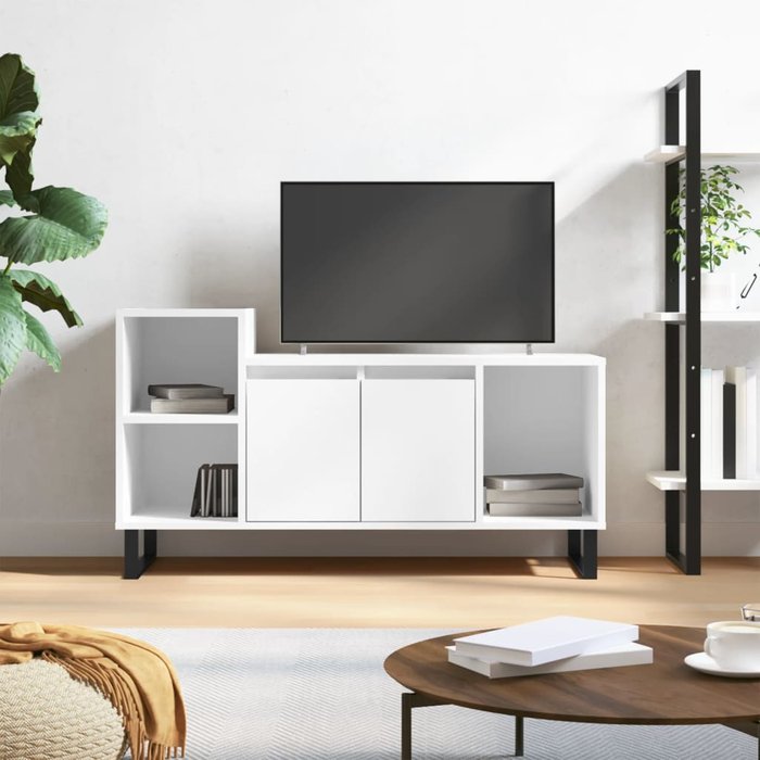 Maison exclusive - mueble para tv madera contrachapada blanco 100x35x55 cm
