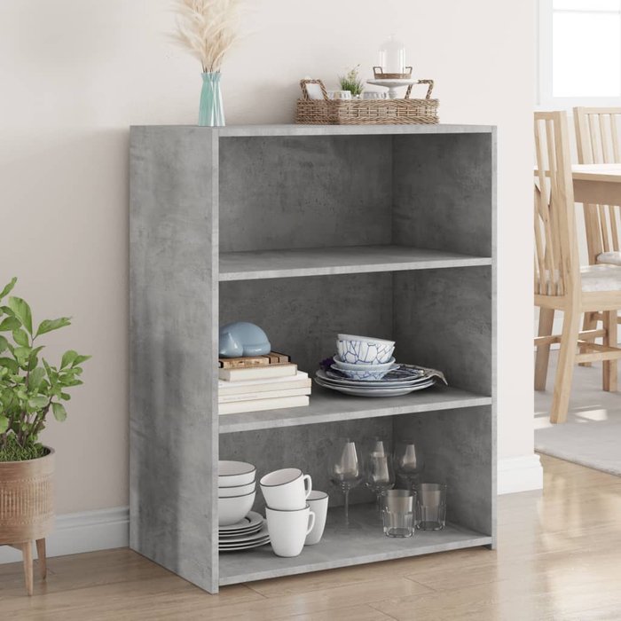 Maison exclusive - aparador madera de ingeniería gris hormigón 70x41x93 cm