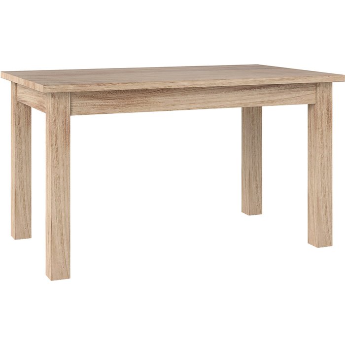 Mesa de comedor homcom mdf roble 140x80x78 cm