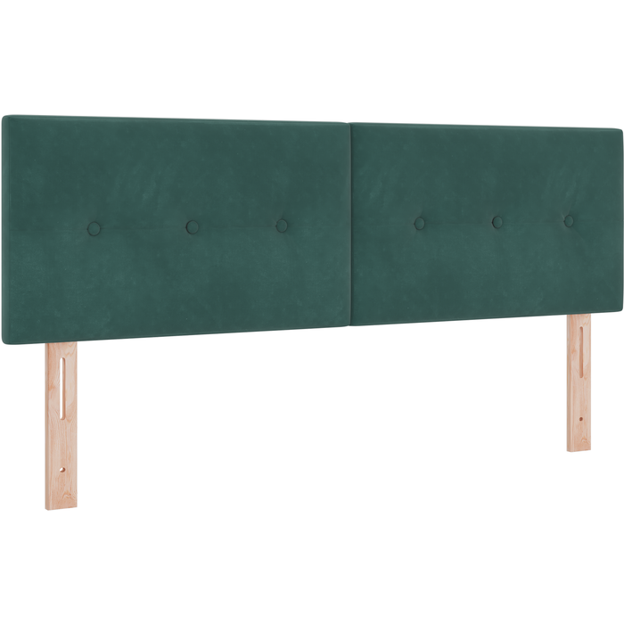 Cabecero con botones acolchados verde oscuro 140 cm terciopelo cfw37840