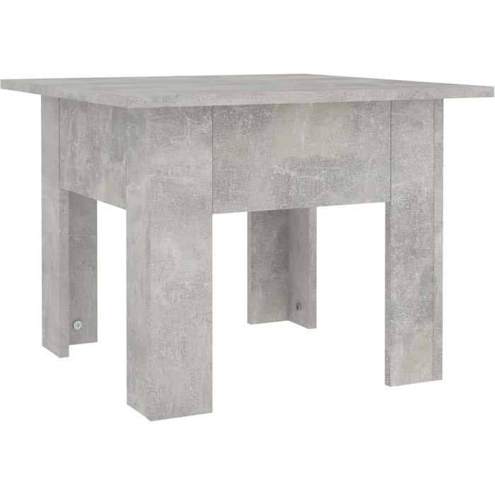 Mesa de centro madera contrachapada gris hormigón 55x55x42 cm - comfortxl