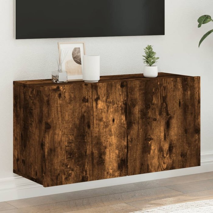 Maison exclusive - mueble para tv de pared roble ahumado 80x30x41 cm