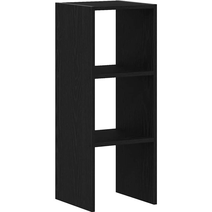 Librería apilable madera contrachapada roble negro 30x30x80 cm – comfortxl