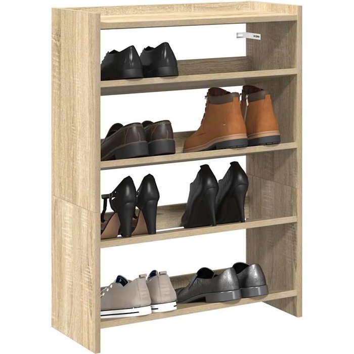 Maison exclusive - mueble zapatero madera contrachapada roble sonoma 60x25x81 cm