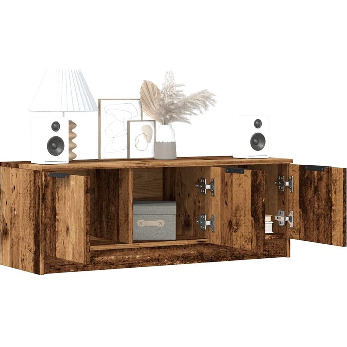 Mueble tv madera vieja 102x35x36,5 cm madera contrachapada