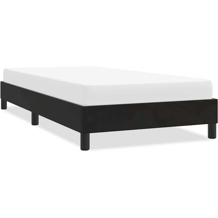 Estructura de cama sin colchón terciopelo negro 80x220 cm