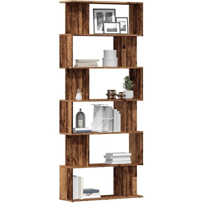 Estantería madera de ingeniería madera envejecida 80x24x192 cm vidaxl