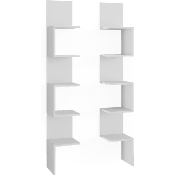 Vicco estantería esquinera paolo, blanco, 28 x 175.4 cm lote de 2