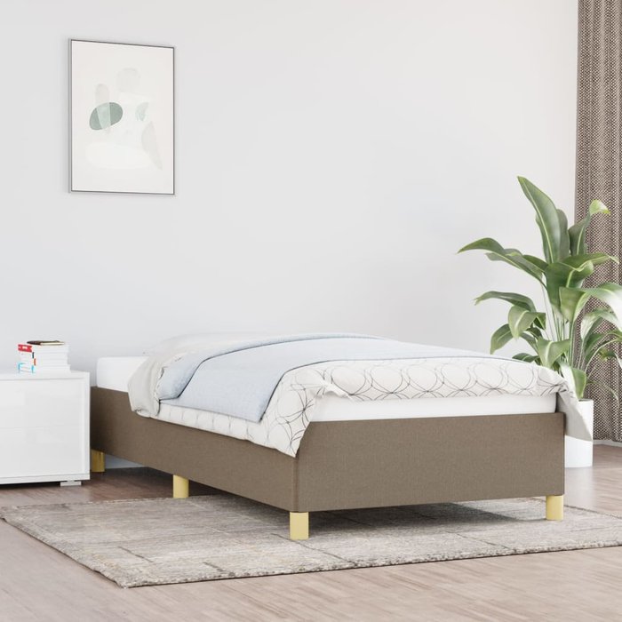 Maison exclusive - estructura de cama sin colchón tela gris taupe 90x190 cm